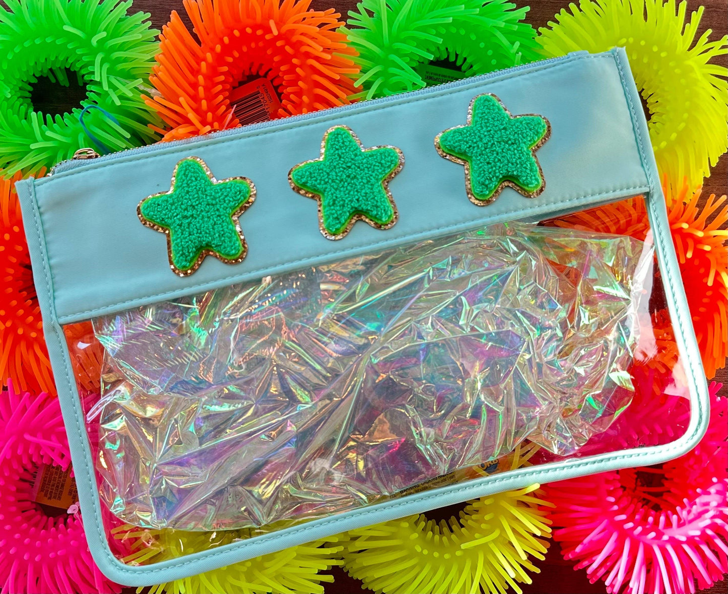 Nylon Clear Zipper Pouch - Personalize - Patches Included